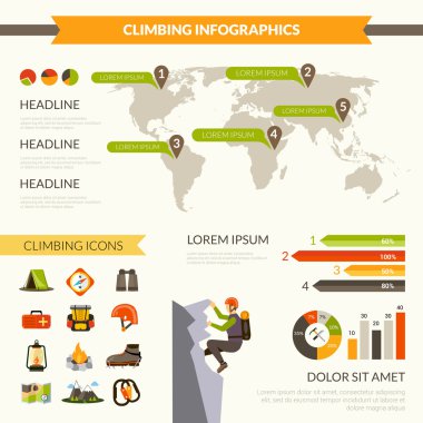 Tırmanma Infographics Set