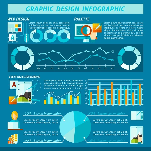 Infographies de conception graphique — Image vectorielle