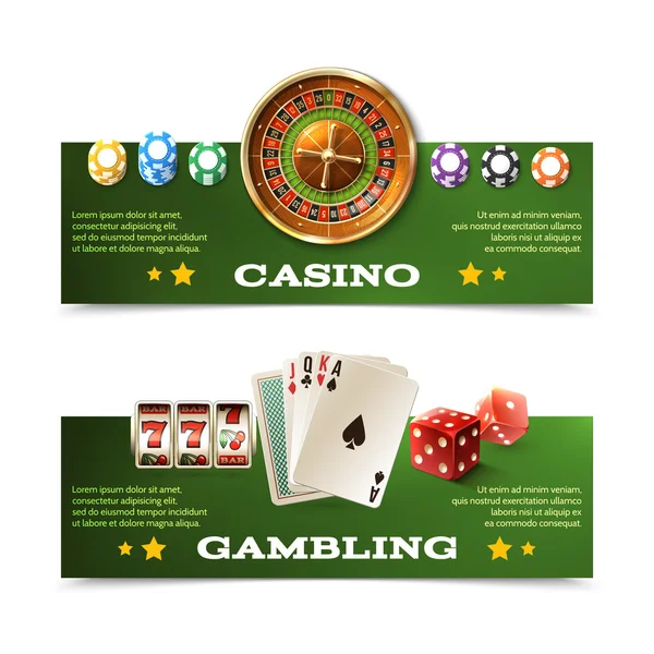Σύνολο banners καζίνο — Διανυσματικό Αρχείο