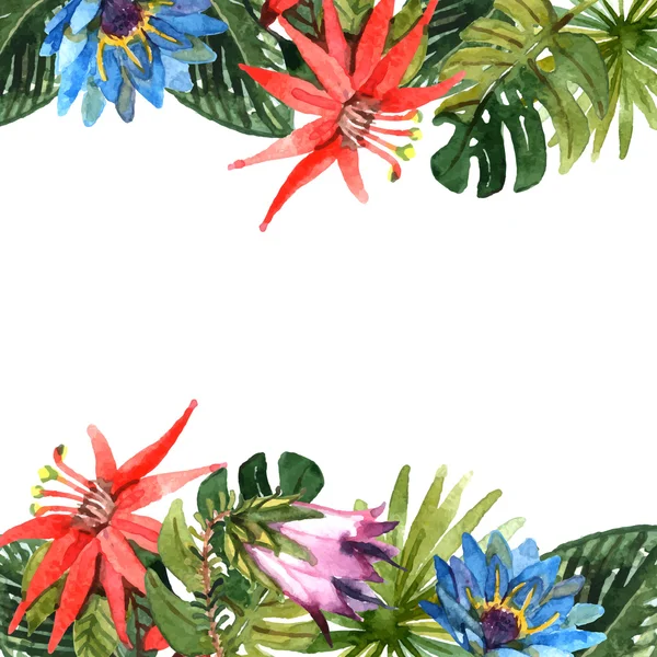 Ilustração de folhas tropicais —  Vetores de Stock