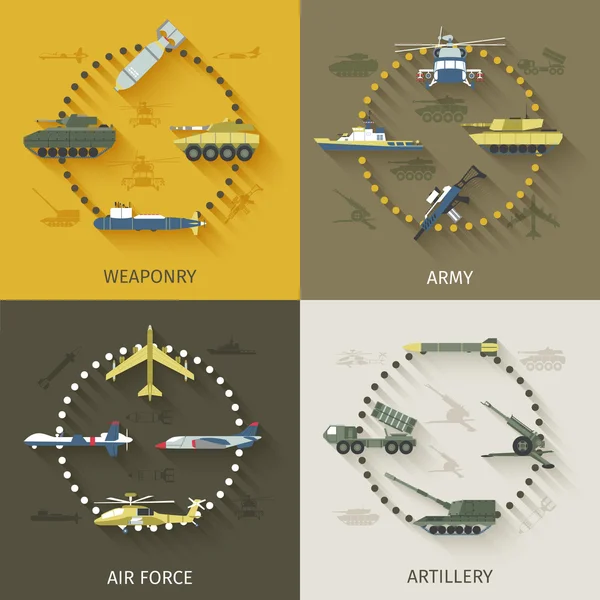 Ejército conjunto plano — Archivo Imágenes Vectoriales