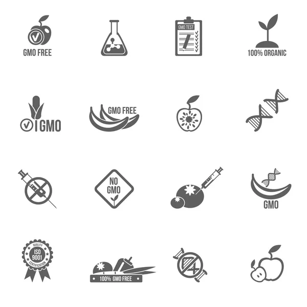 Gmo Icons Set — Stock Vector