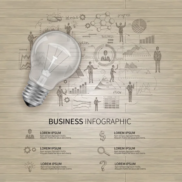 Náčrt Business infografiky — Stockový vektor