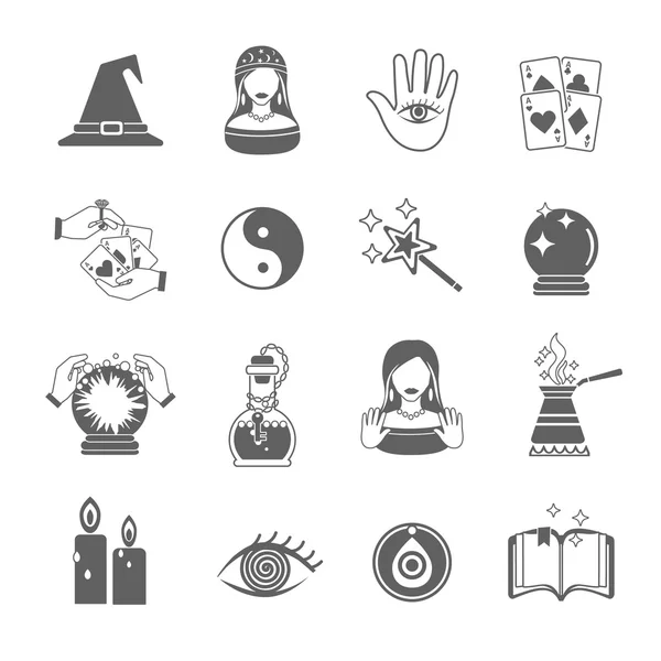 Wahrsager-Icon-Set — Stockvektor