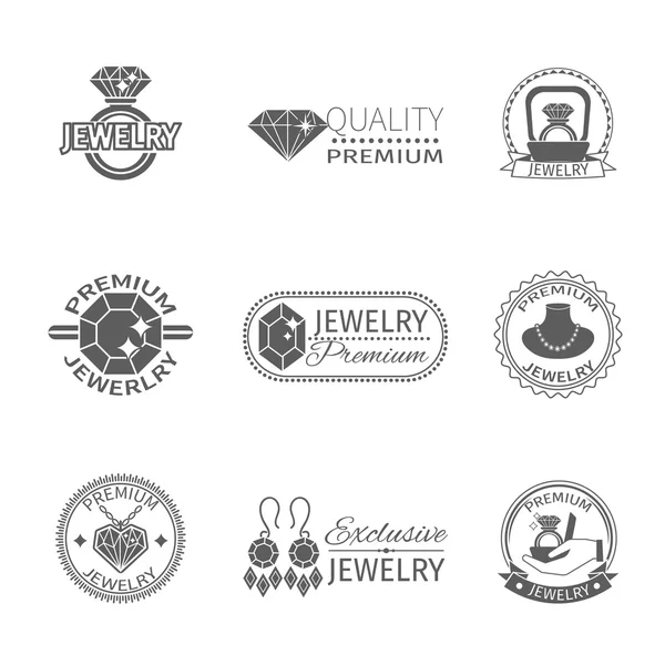 Precious Jewels Label — Stock Vector