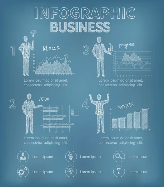 Náčrt Business infografiky — Stockový vektor