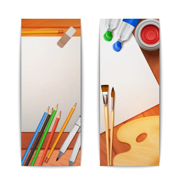 Tekening Banners verticaal — Stockvector