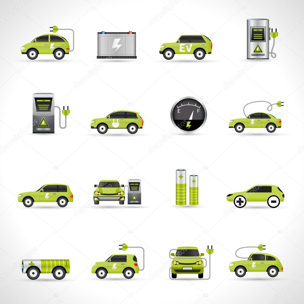 Electric Car Icons