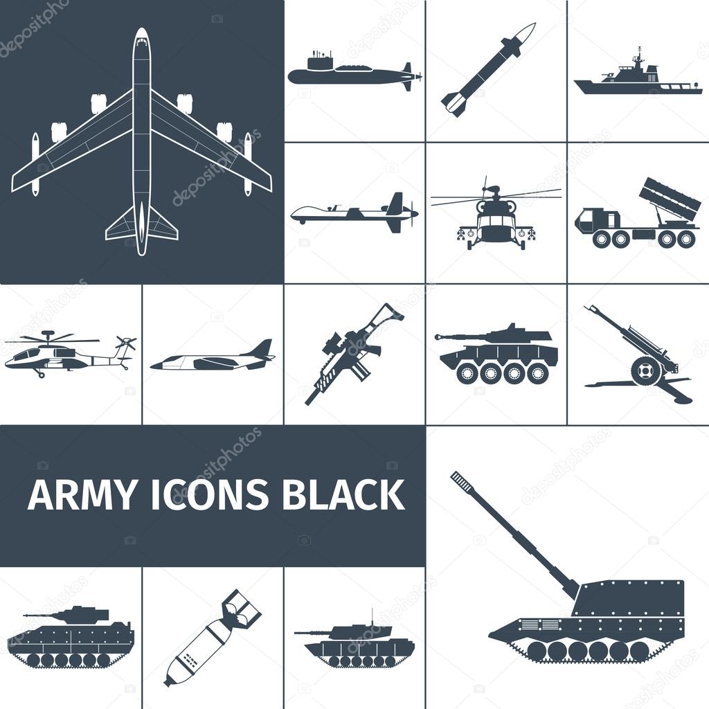 Army Icons Black