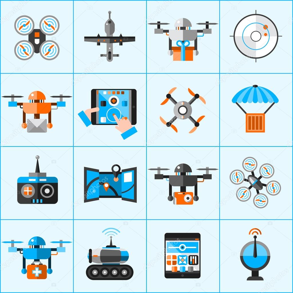 Drone Icons Set