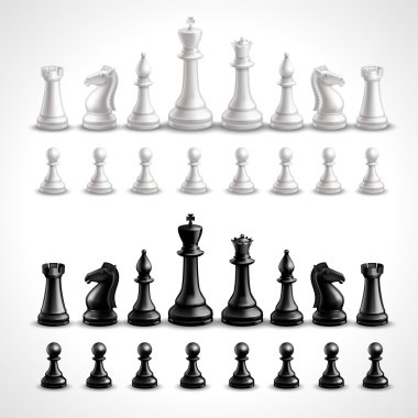 Realistic Chess Figures clipart