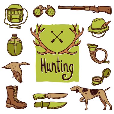 jeu d'icônes de chasse