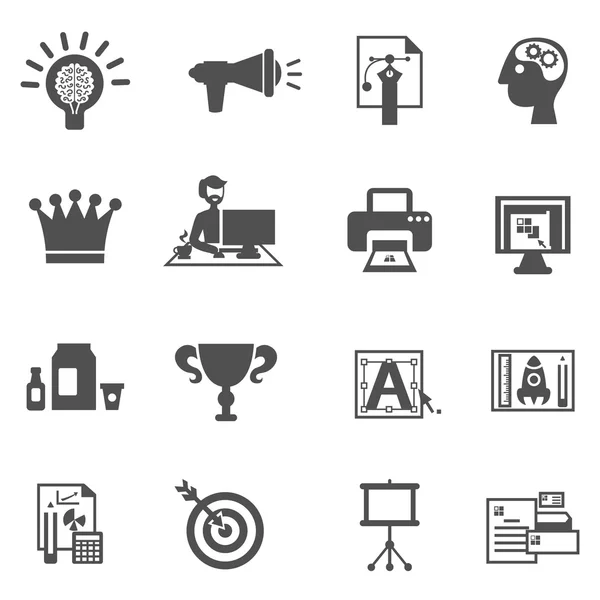 Branding Icons schwarz — Stockvektor