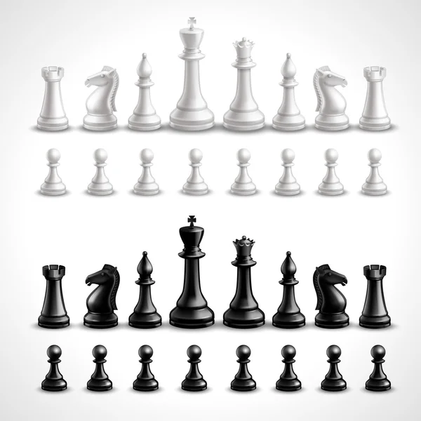 Realistische Chess cijfers — Stockvector