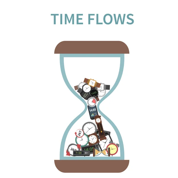 Concepto de flujos de tiempo — Vector de stock