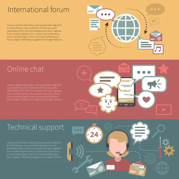 Chat Banner horizontaal — Stockvector