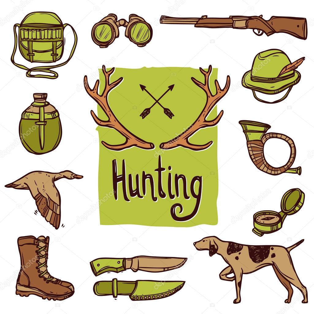 Hunting Icons Set