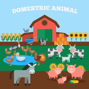 Domestic Animals Concept clipart