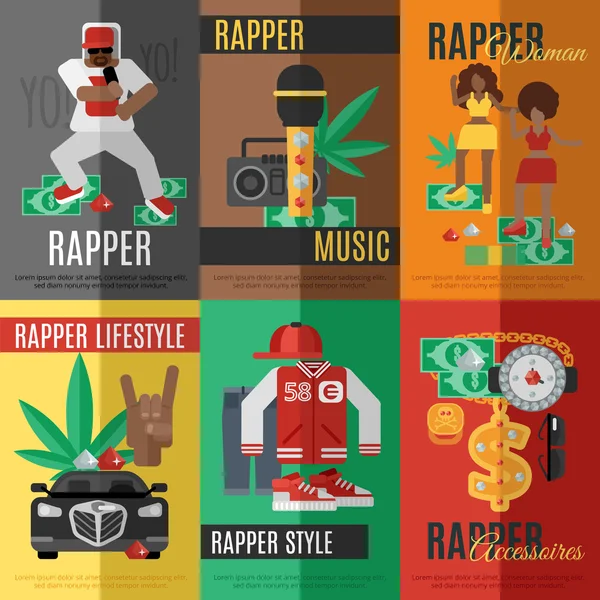 Rap müzik Poster — Stok Vektör