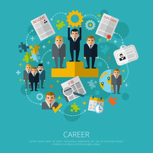 Human resources career concept print — Stock Vector
