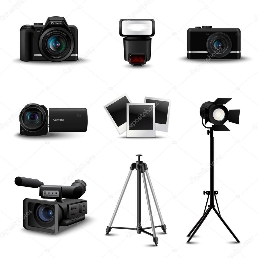 Realistic Camera Icons
