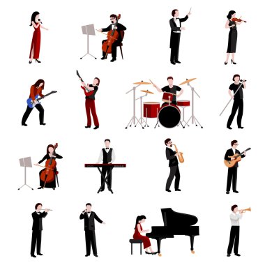 Müzisyenler Icons set