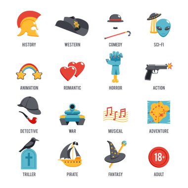 Film Tarzlar Icon set