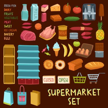 süpermarket Icon set