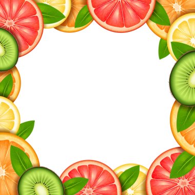 Fruit Frame Illustration clipart