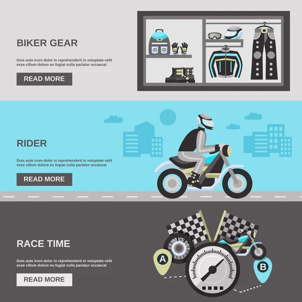 Rider Banner Set — Stockvector