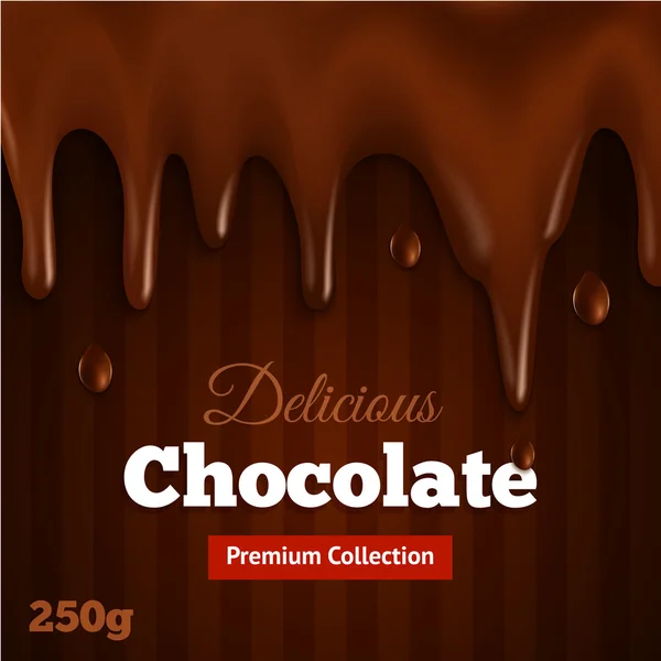 Dark chocolate background print — Stock Vector