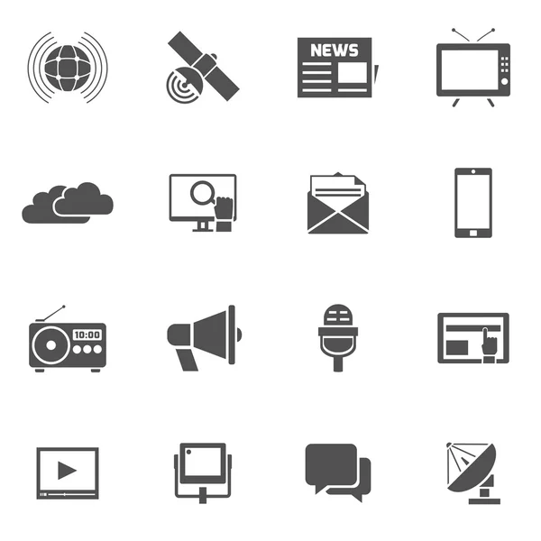 Media Icons Set — Stock Vector