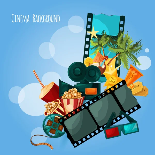 Illustration de fond cinéma — Image vectorielle