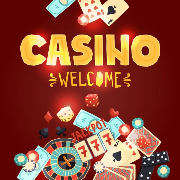 Kasino hazardní plakát — Stockový vektor