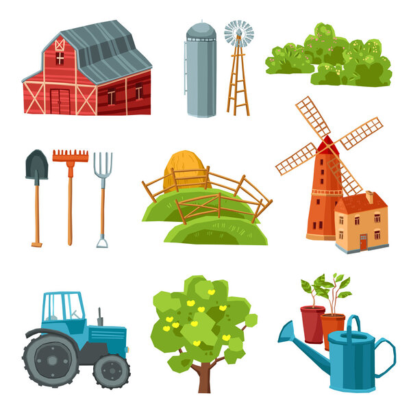 Farm decorative multicolored set