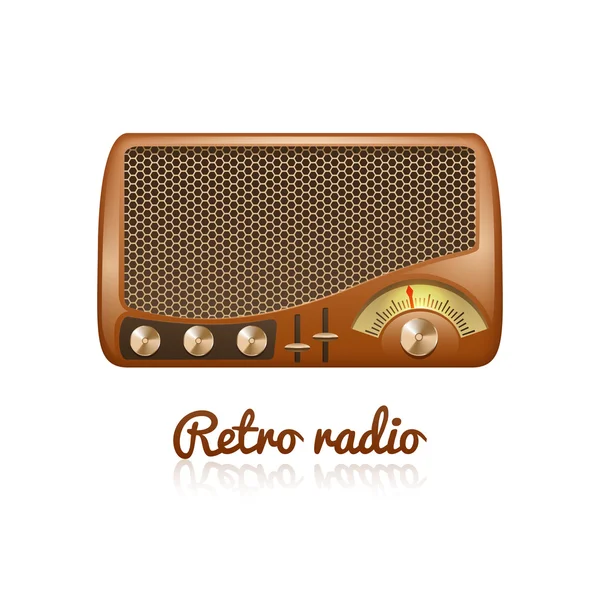 Retro Radio Illustration — Stock Vector