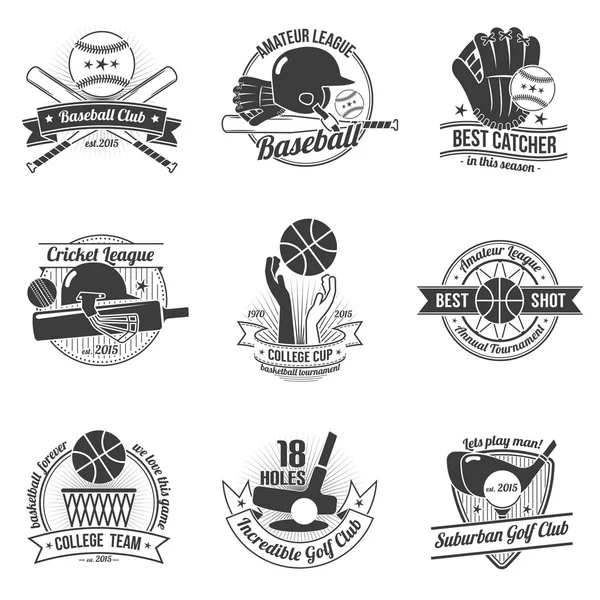 Sport Label Set — Stockvector