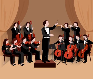 Symphonic Orchestra Flat clipart