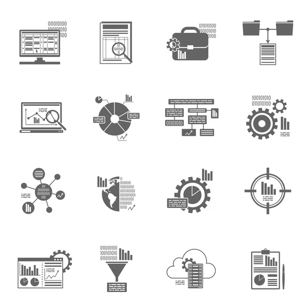 Data Analytics Icons — Stock Vector