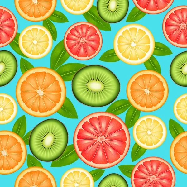 Fruit Seamless Pattern — Stock Vector