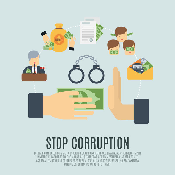 Corruption Concept Flat
