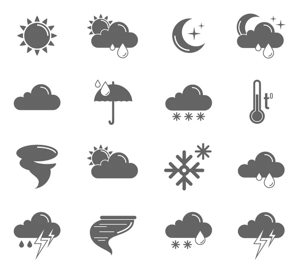 Conjunto de ícones meteorológicos — Vetor de Stock