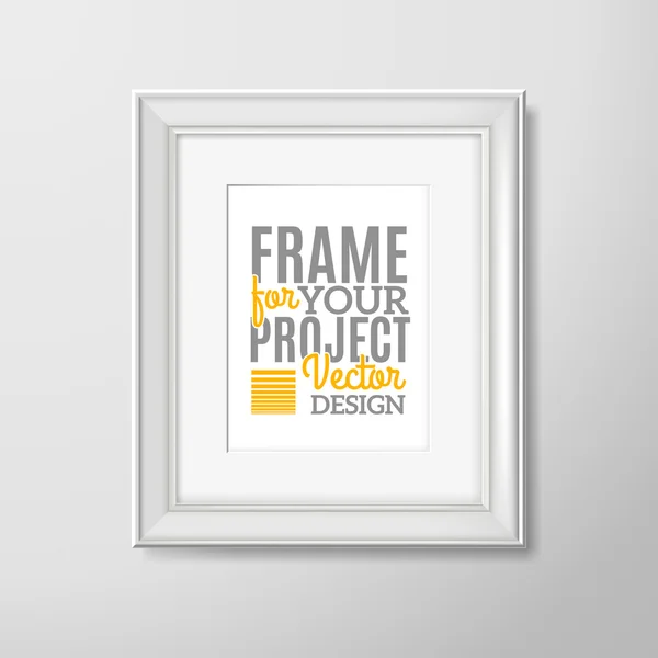 Wall photo frame square icon — Stock Vector