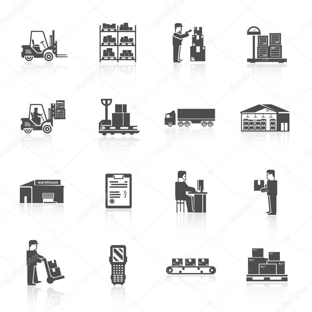 Warehouse Icons Set