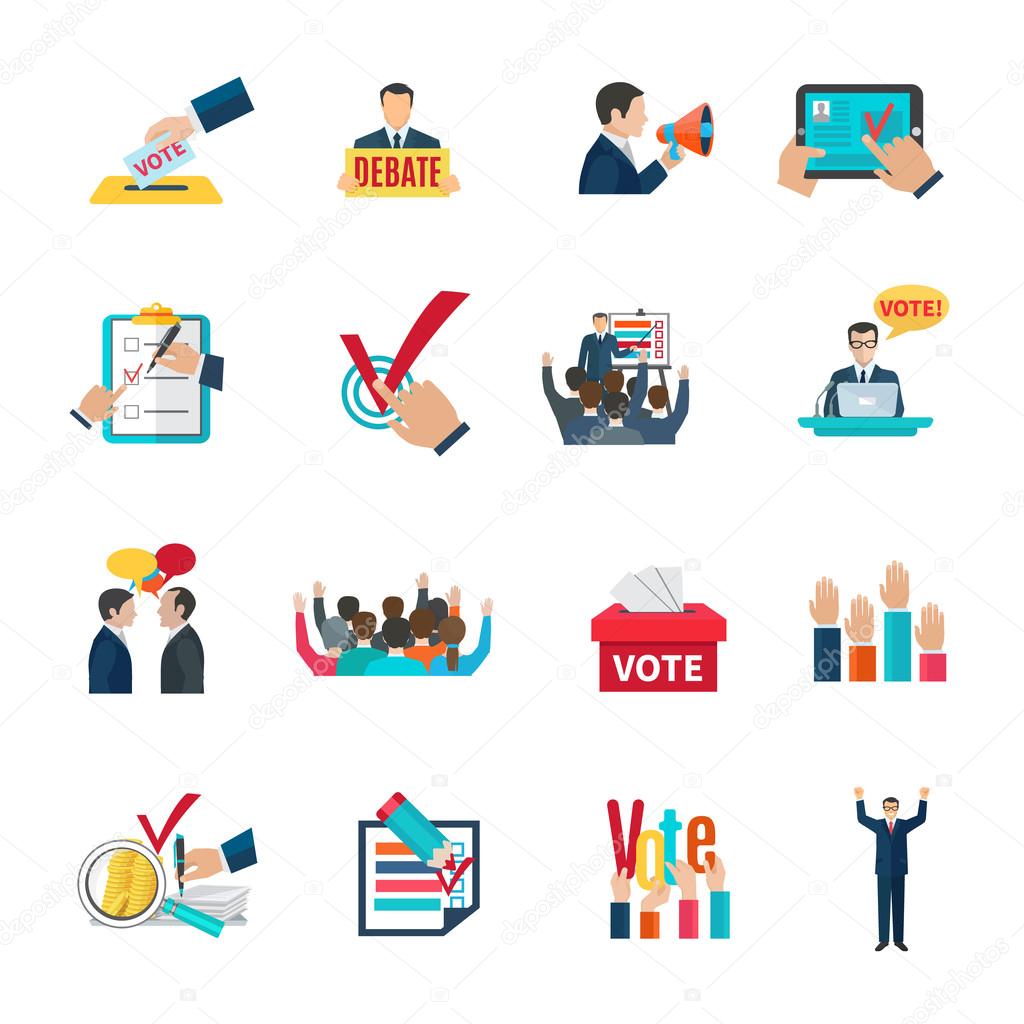  Elections icons set