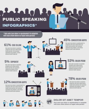 Public Speaking Infographics clipart