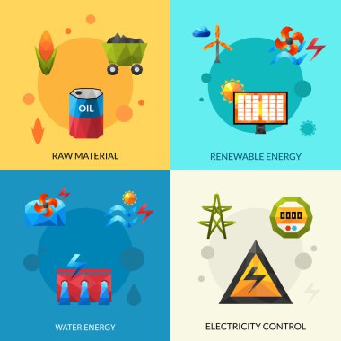 Energy Resources Icons Set