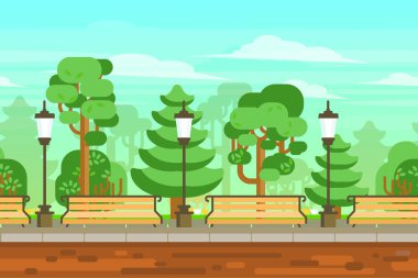 Summer Garden Landscape Poster