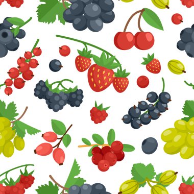 Berries Color Seamless Ornament clipart