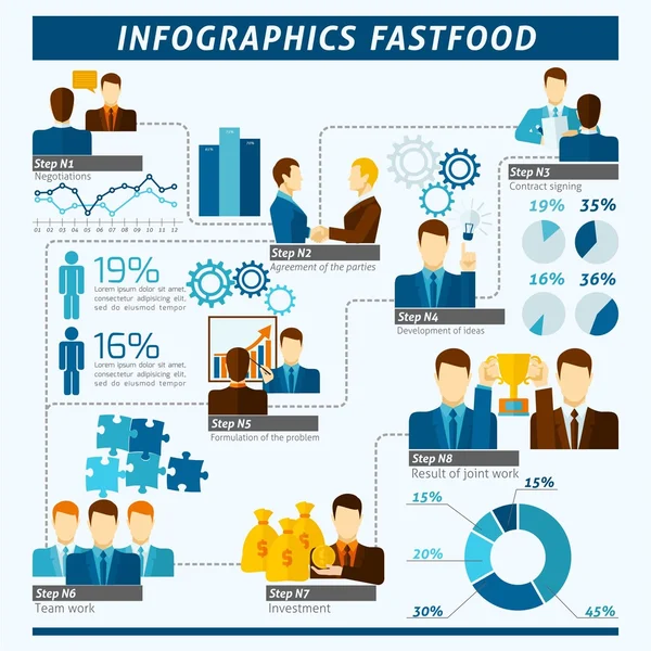 Partnership Infographics Set — Stock Vector